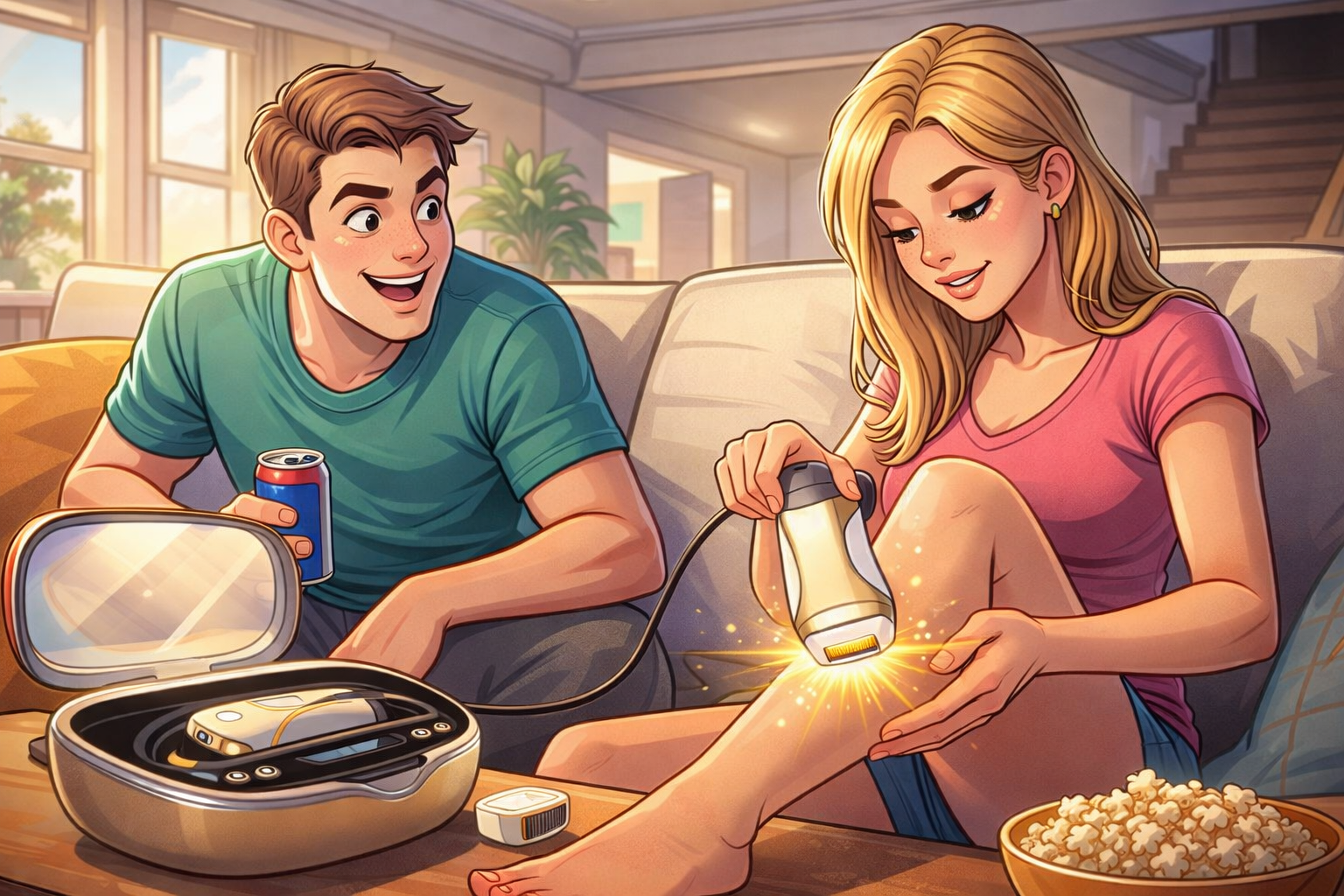 KE-NONの全身美容器を使う女性