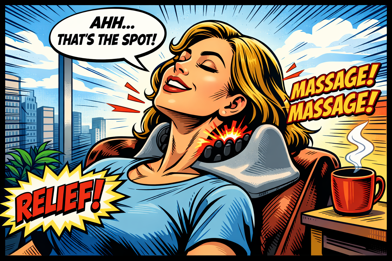 NIPLUX首枕を使う女性