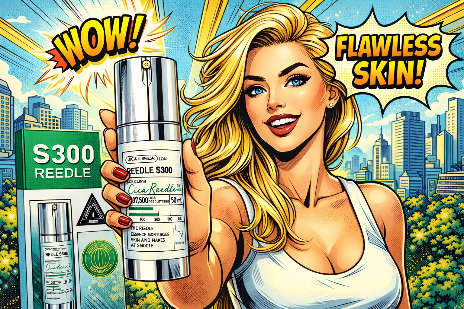 リードルショットを持つ白人女性